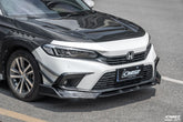 Honda Civic 11th Gen FE1 FE2 FE4 2022-ON with Aftermarket Parts - Front Bumper Canards Carbon Fiber / FRP from CMST Tuning